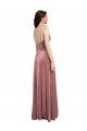 Low Scoop Back Long V-Neck Velvet Semi Formal Dress