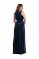 Deep V-Neck Sleeveless Velvet Maxi Formal Dress with Pockets