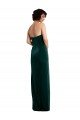 Scooped Strapless Long Velvet Formal Dress with Daring Side Slit